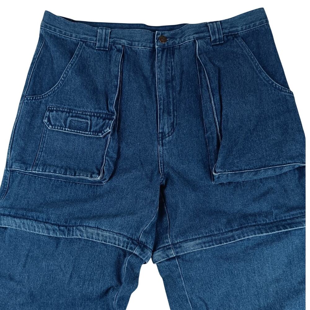 Vintage‎ Gander Mountain Convertible Jeans Mens 38X34 Blue Loose Straight Hiking